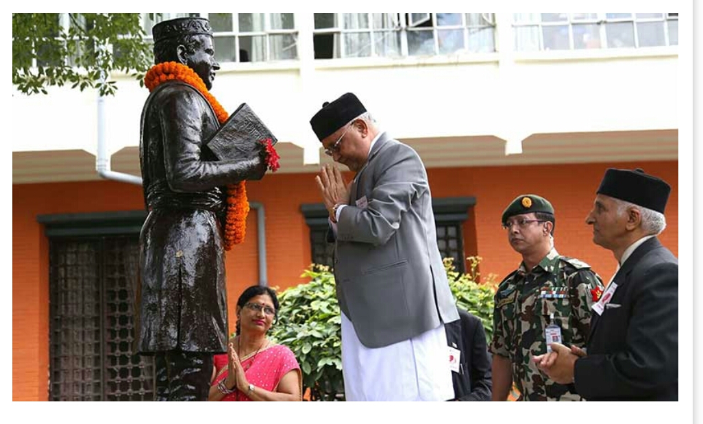 नेपाली भाषा र साहित्यको माध्यमबाट भानुभक्तले नेपाललाई एकताबद्ध गरे  : ओलि