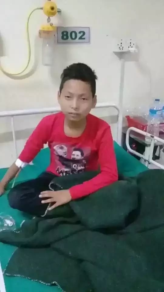 रोल्पाका १२ बर्षे दिपेन्द्र बुढा "बोन म्यारो"बाट ग्रस्त  उपचारमा कठिनाई।