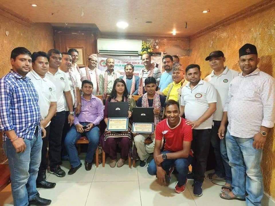 एन आर एन ए एनसिसि कतारमा नबनिर्बाचित स्याङ्गजाली पदाधिकारीहरु सहयोग समाज कतारद्वारा सम्मानित