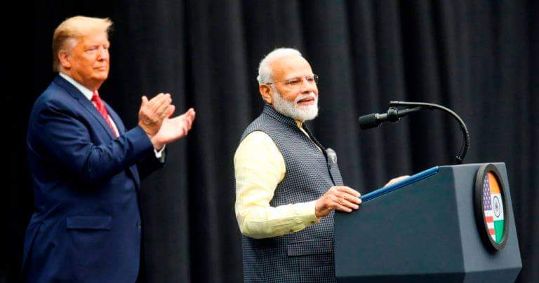 अमेरिकी राष्ट्रपति डोनाल्ड ट्रम्प र भारतीय प्रधानमन्त्रीको संयुक्त सम्बोधन
