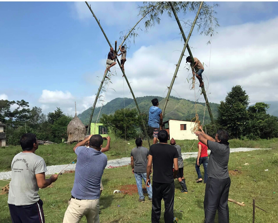 सशस्त्र प्रहरी बलले बनायो एक सय ३४ वटा पिङ