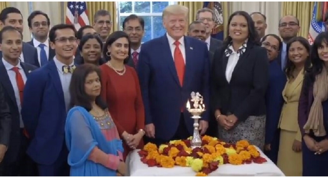 अमेरिकी राष्ट्रपतिको ह्वाइट हाउसमा दिपावलि