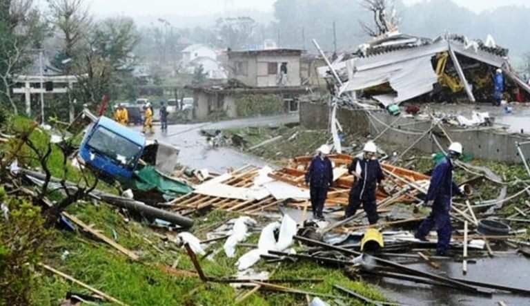 जापानको आँधीमा ११ जनाको मृत्यु, जनजीवन प्रभावित