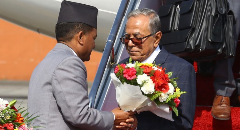 बङ्गलादेशका राष्ट्रपति हमिद काठमाडौँ आगमन   